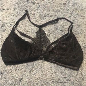 Black lace bralette